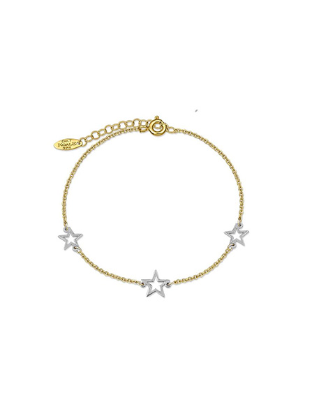 Womens two-tone Bracelet with stars K9.