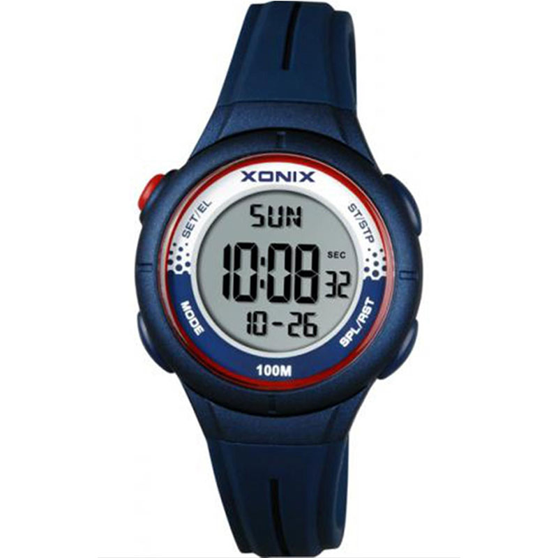 Παιδικό ρολόι Xonix με ψηφιακό καντράν και μπλε καουτσούκ λουράκι BAO-005.