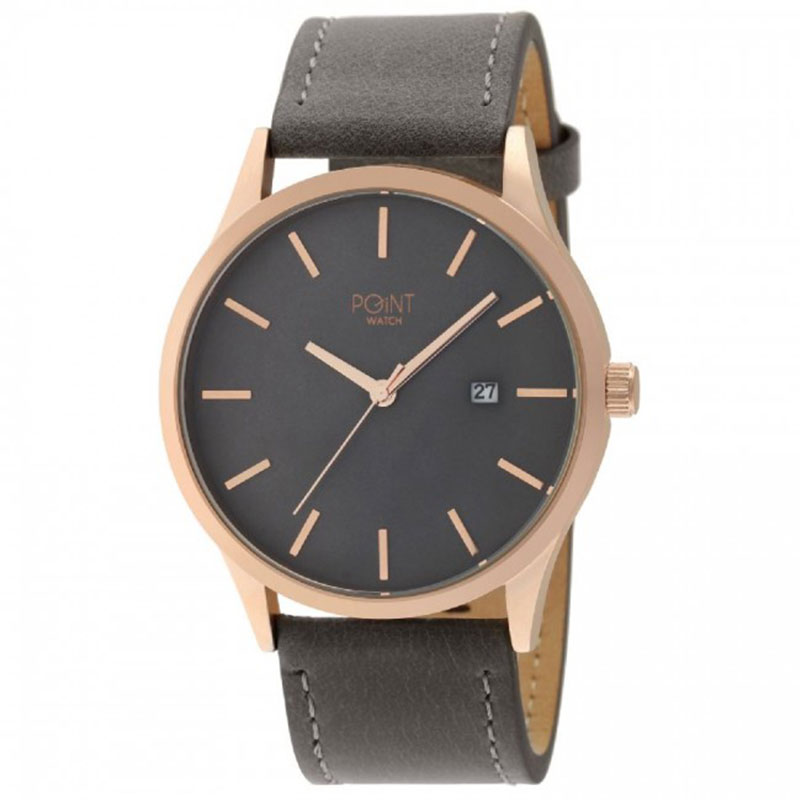 Mens Point Watch with leather strap. Collection Saturn SK15.