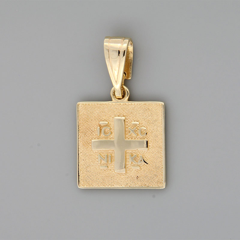 Χρυσό τετράγωνο  Κωνσταντινάτο με ειδική επεξεργασία αμμοβολής για Αγόρι και Κορίτσι Κ14.