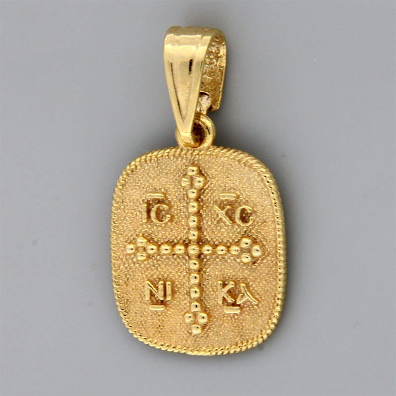 Χρυσό Κωνσταντινάτο με τρίγωνο κρίκο για Αγόρι και Κορίτσι Κ14.