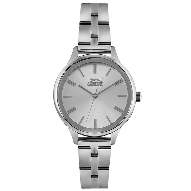 Γυναικείο ρολόι χειρός Slazenger με ασημί καντράν και μπρασελέ SL.9.6234.3.04.