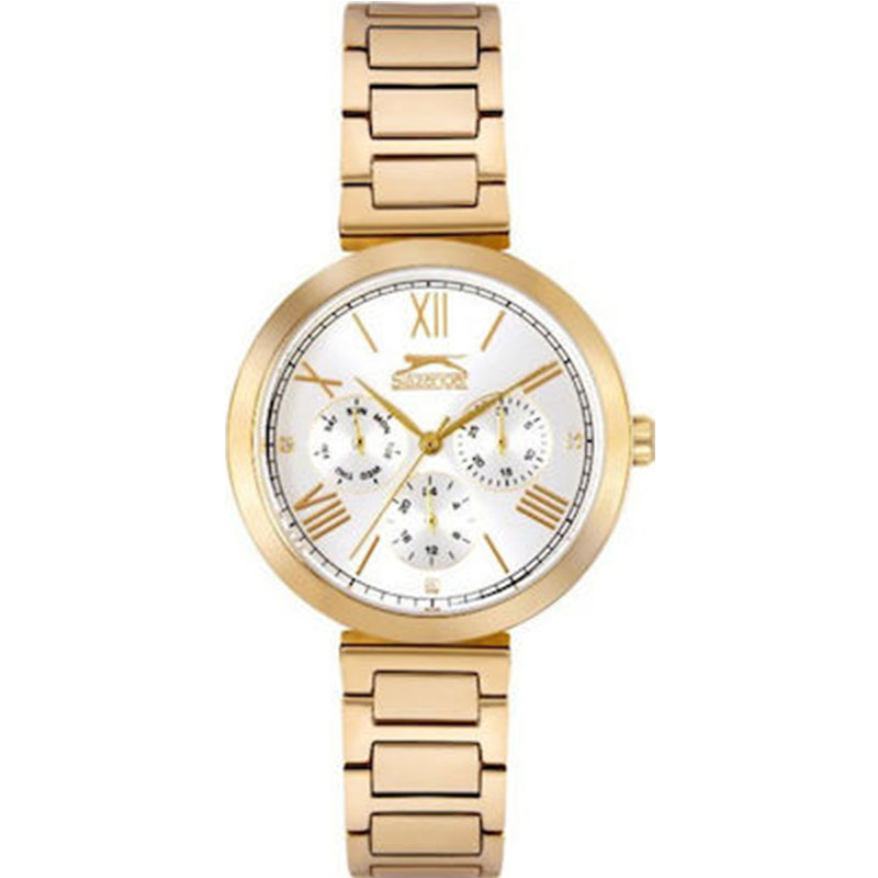 Womens Slazenger multi-display watch with gold bracelet SL.9.6232.4.03.