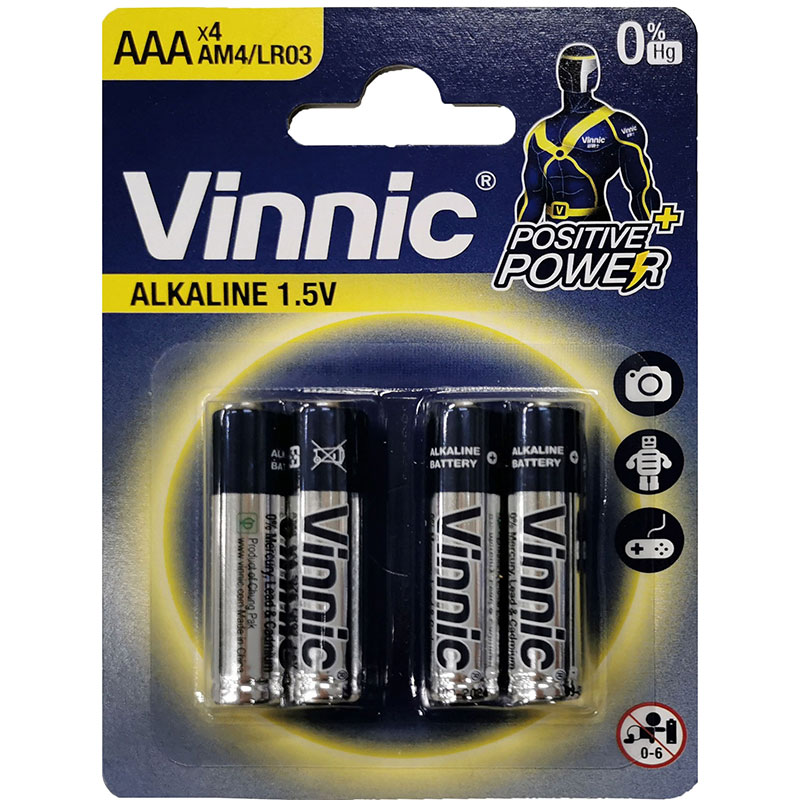 Vinnic Αλκαλικές Μπαταρίες AAA 1.5V 4τμχ.