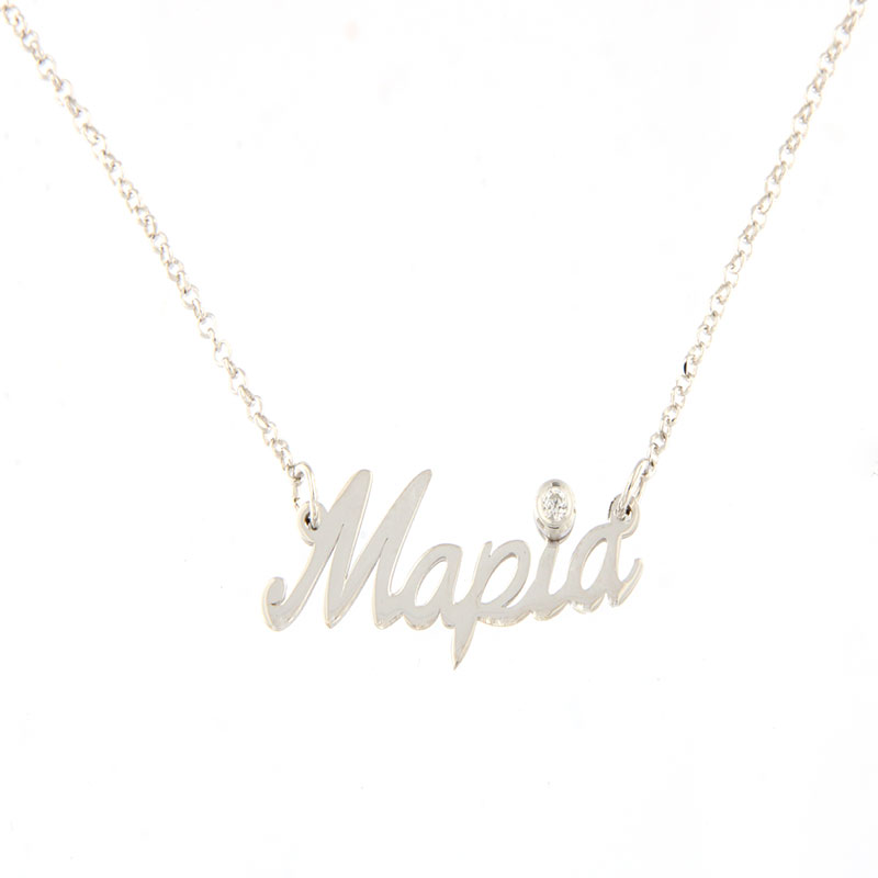 Name pendant (Maria) made of silver 925 with chain.