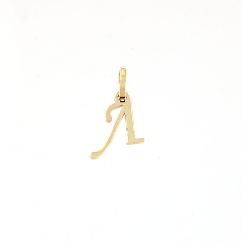 Womens handmade gold monogram (L) on a lacquered surface K14.