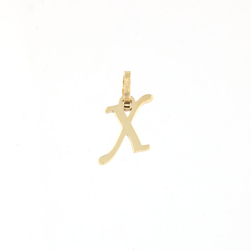 Womens handmade gold monogram (X) on a lacquered surface K14.