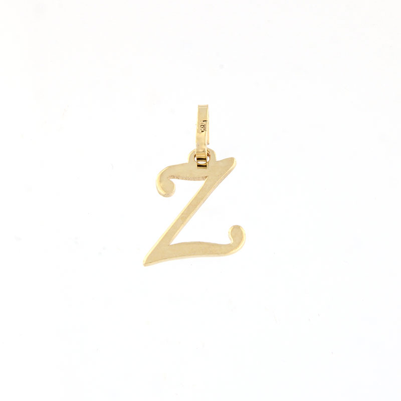 Womens handmade gold monogram (Z) on a lacquered surface K14.