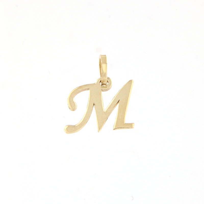 Womens handmade gold monogram (M) on a lacquered surface K14.
