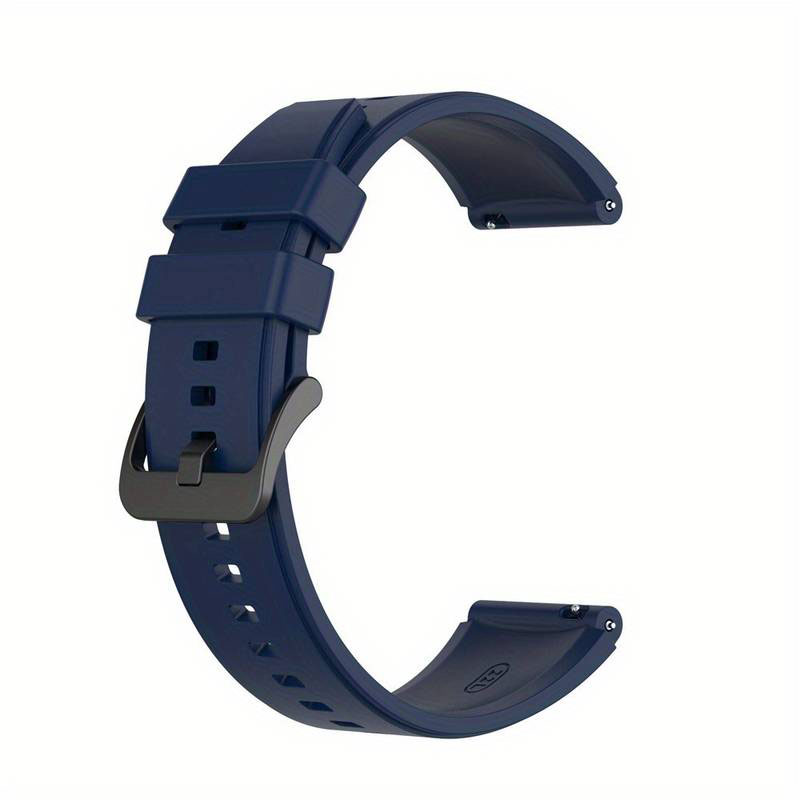 Silicone strap Blue with smooth surface 22mm.