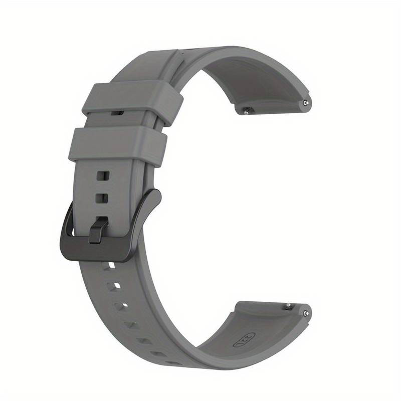Silicone strap Grey with smooth surface 22mm.