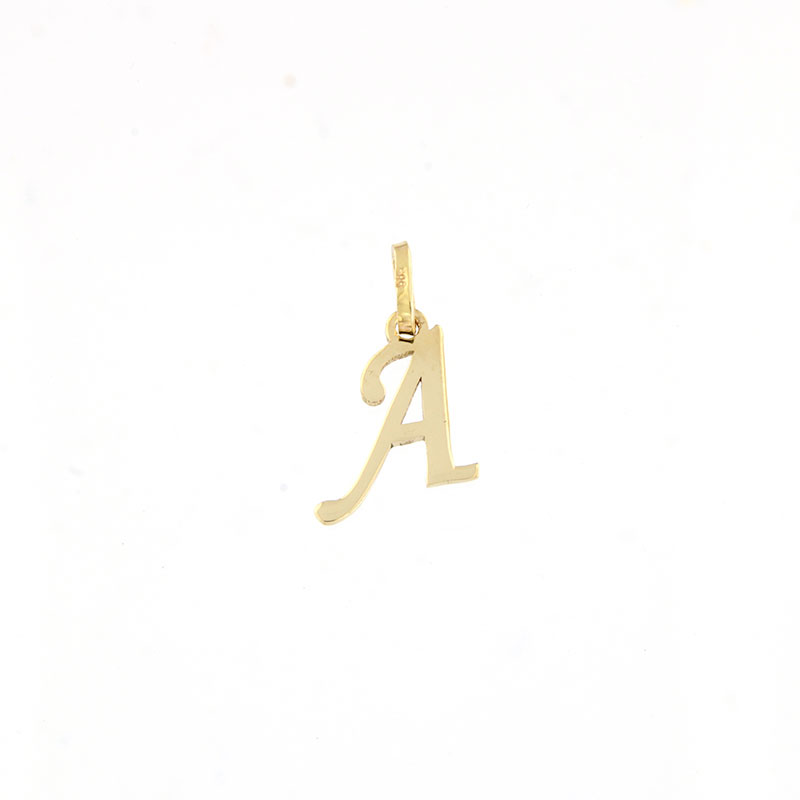 Womens handmade gold monogram (A) on a lacquered surface K14.