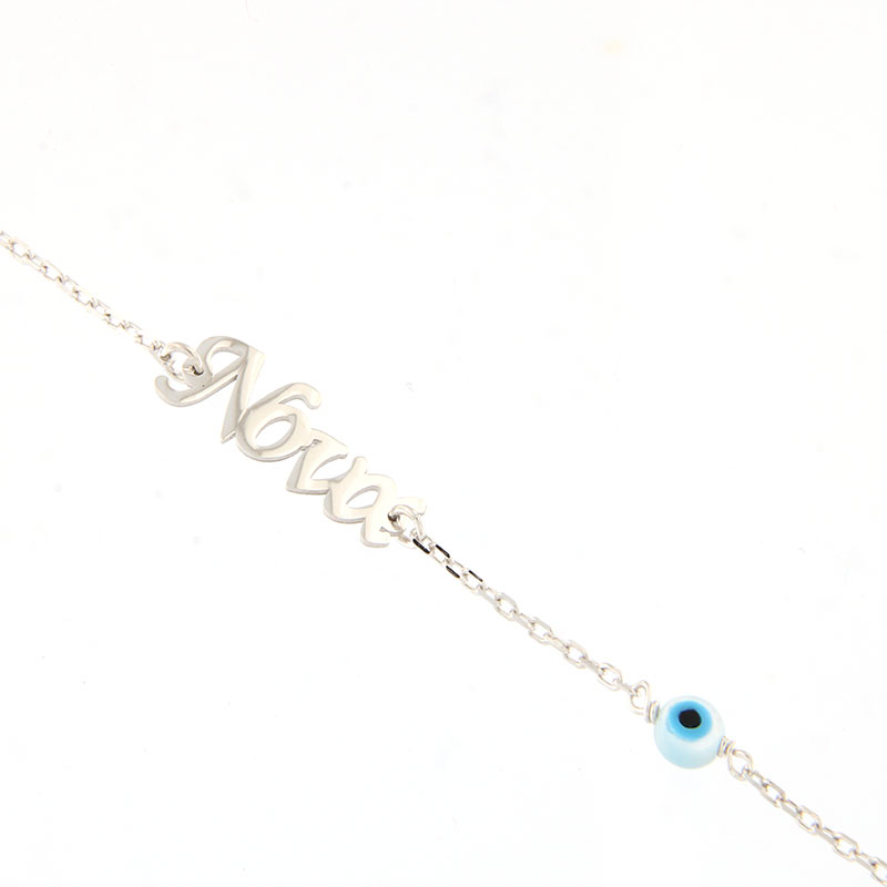 Womens silver Godmother bracelet with 925 chain decorated with eye.