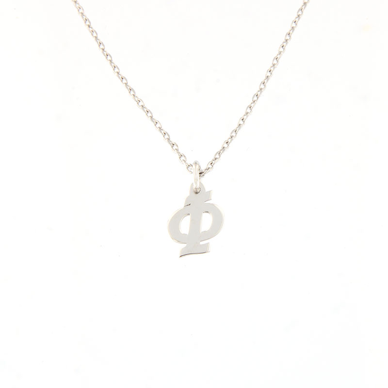 Womens silver monogram (F) with 925 chain.