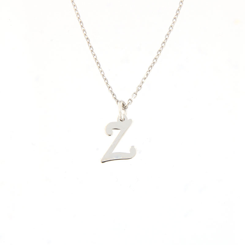 Womens silver monogram (Z) with chain 925.