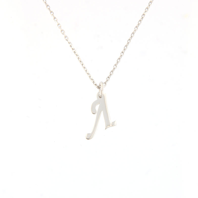 Womens silver monogram (L) with chain 925.