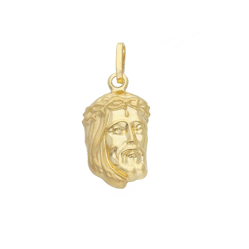 Κεφαλή του Ιησού Χριστού για Αγόρι από κίτρινο χρυσό Κ14.