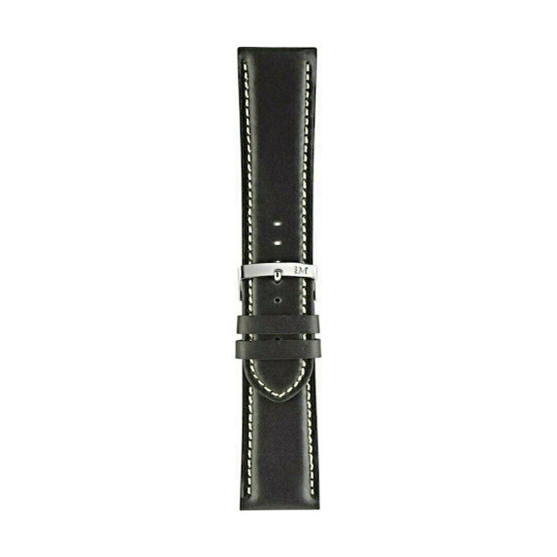 Morellato Rodius Μαύρο Δερμάτινο Λουράκι 22mm.