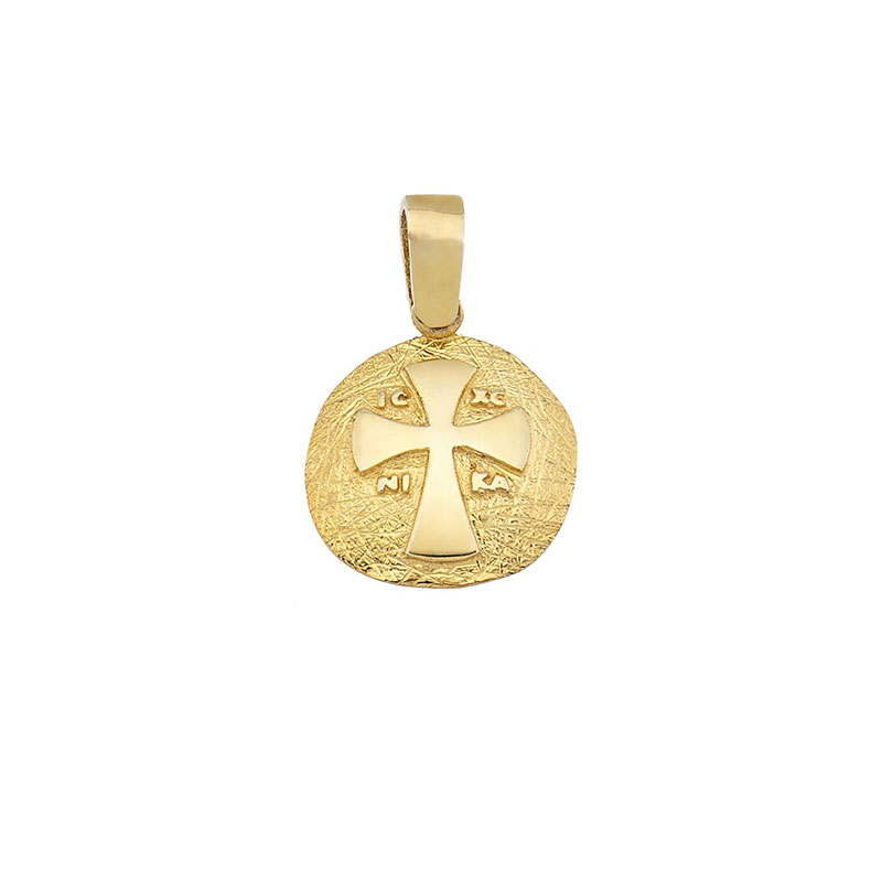 Χειροποίητο Χρυσό Κωνσταντινάτο Διπλής Όψης για Αγόρι και Κορίτσι Κ9.