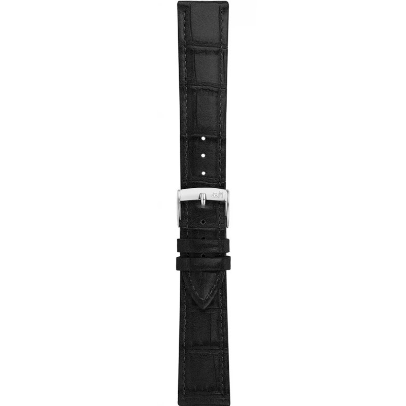 Morellato Tiglio Κροκό Μαύρο Δερμάτινο Λουράκι 18mm.