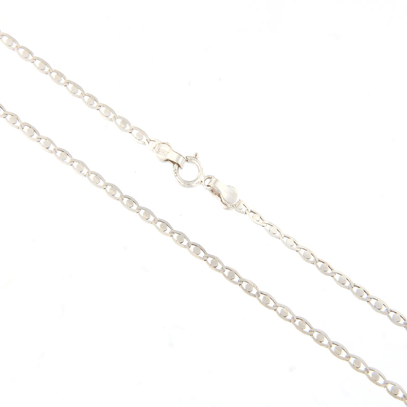  Αλυσίδα Βαλεντίνα Αστέρι Μασίφ – από Λευκόχρυσο 14 Καρατίων – 45cm.