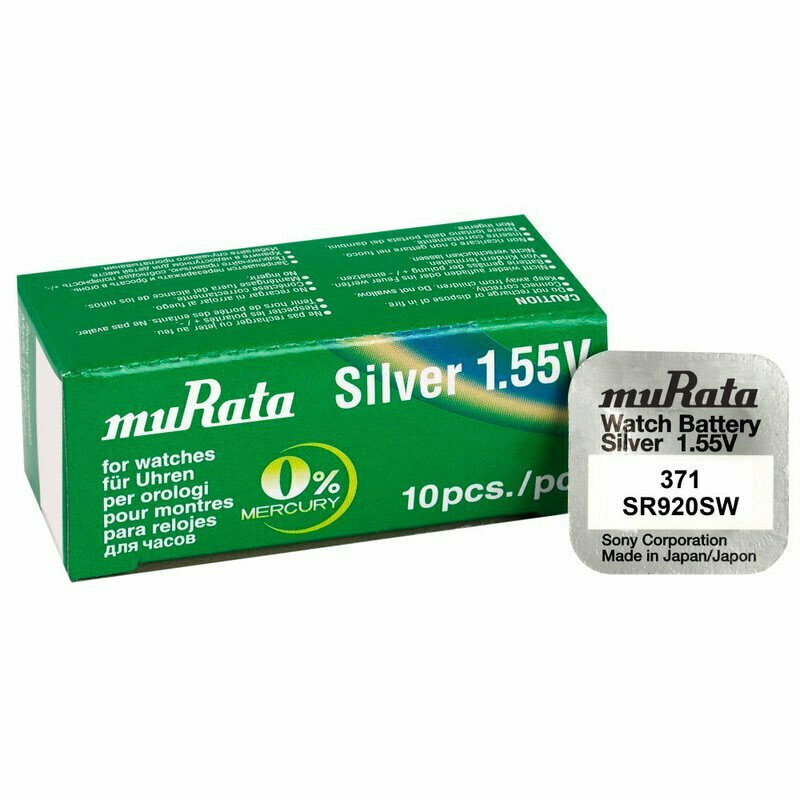 Murata 371/SR920SW Μπαταρία Silver Oxide Ρολογιών 1.55V 10τμχ.