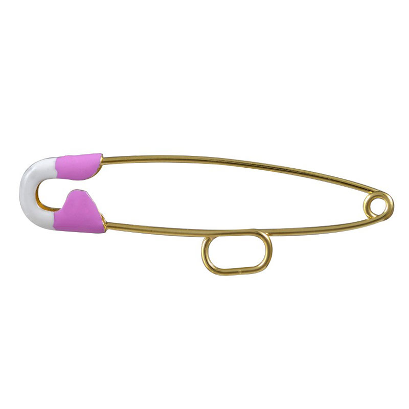 Παιδική Χρυσή Παραμάνα Κ9 για Κορίτσι με Σμάλτο και Οβάλ Κρίκο.