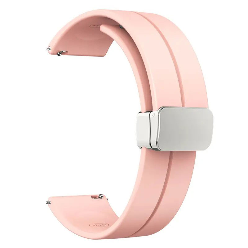 Σπορ Ροζ Λουράκι Σιλικόνης 20mm με Μαγνητικό Κούμπωμα.