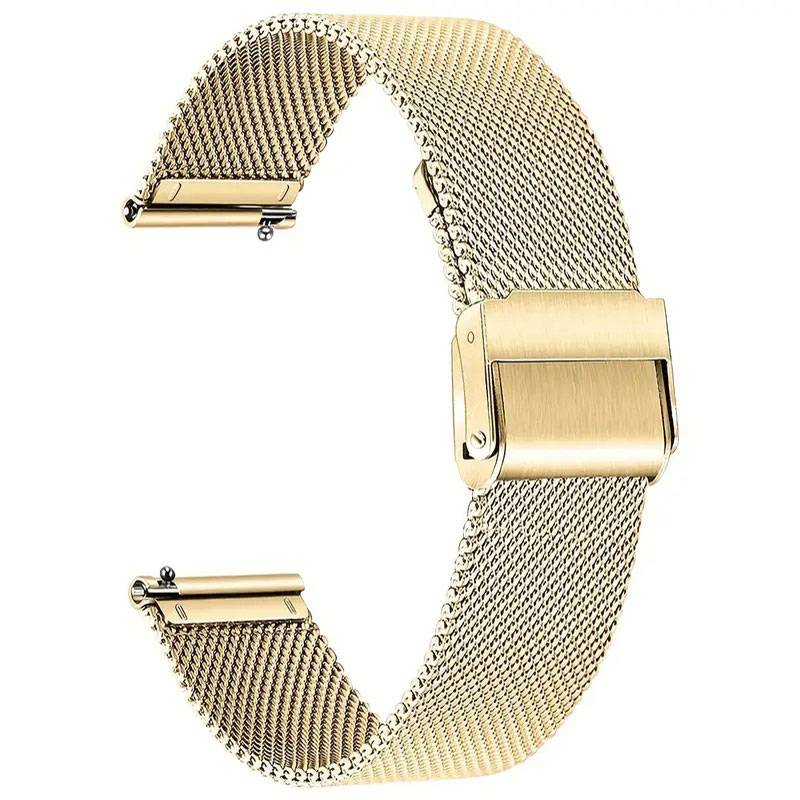 Χρυσό Ματ Μπρασελέ Με Σύστημα Εύκολης Αλλαγής 14mm Με Διπλό Κούμπωμα Ασφαλείας