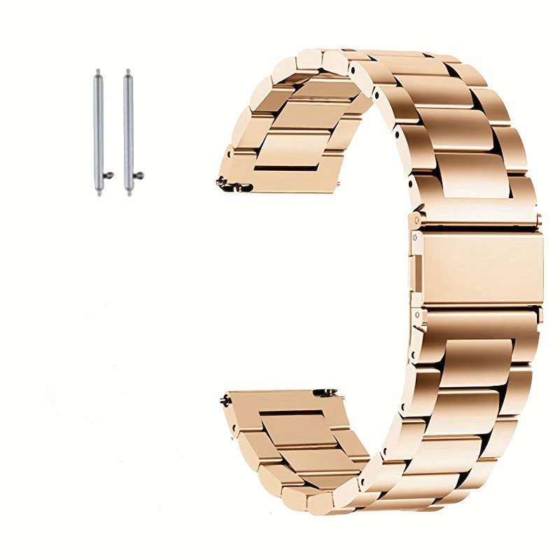 Ροζ μπρασελέ μεταλλικό μασίφ με σύστημα εύκολης αλλαγής 20mm.