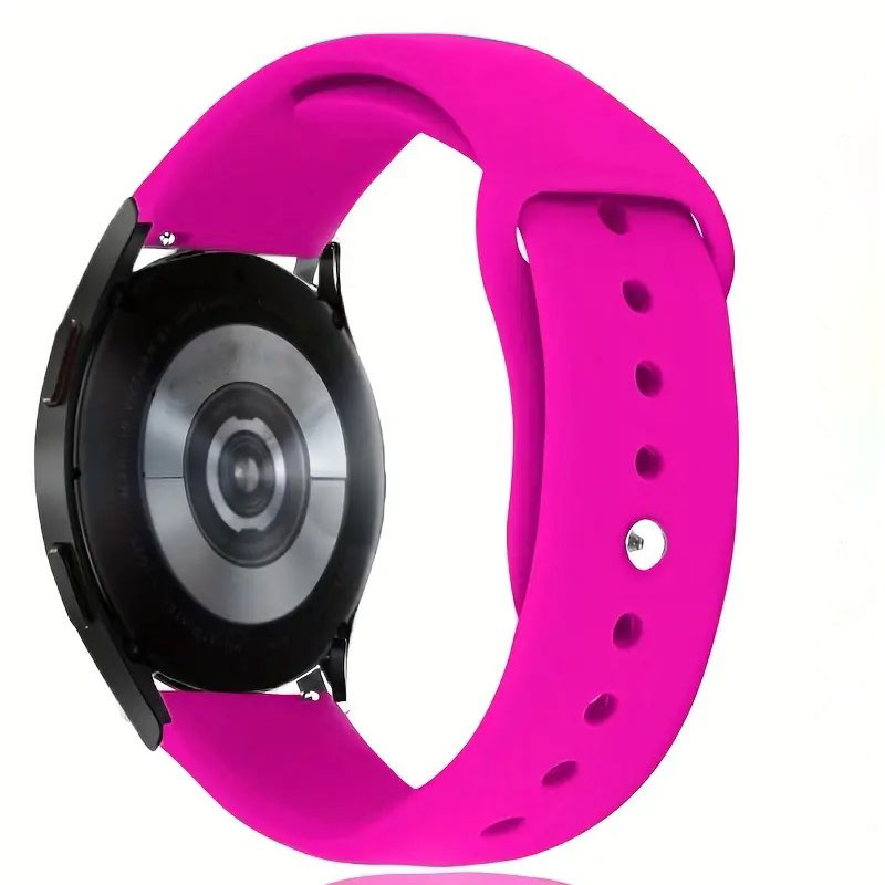 Λουράκι Σιλικόνης 22mm σε Φούξια με Λεία Επιφάνεια και Σύστημα Εύκολης Αλλαγής.
