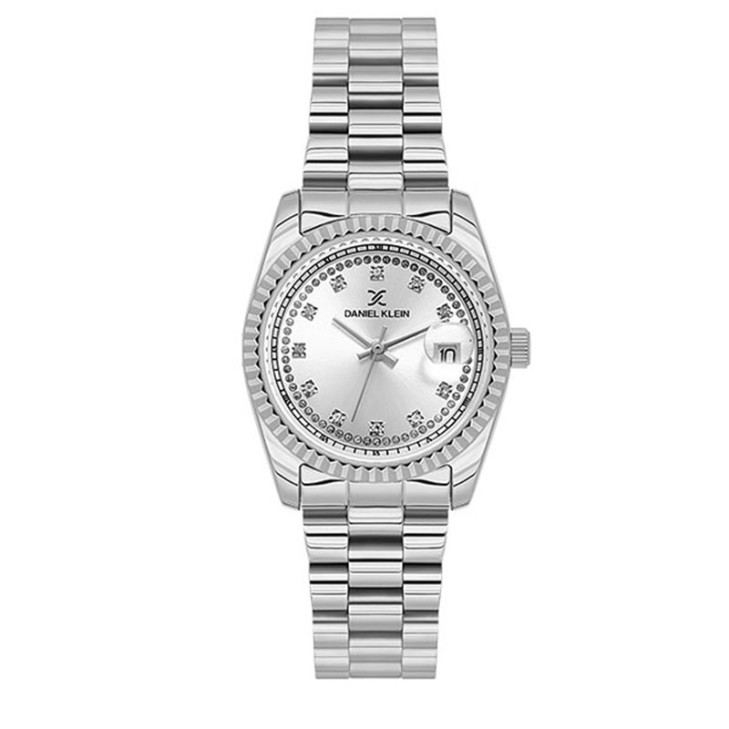 Γυναικείο Ρολόι Daniel Klein από Ανοξείδωτο Ατσάλι με Λευκό Καντράν και Μπρασελέ.