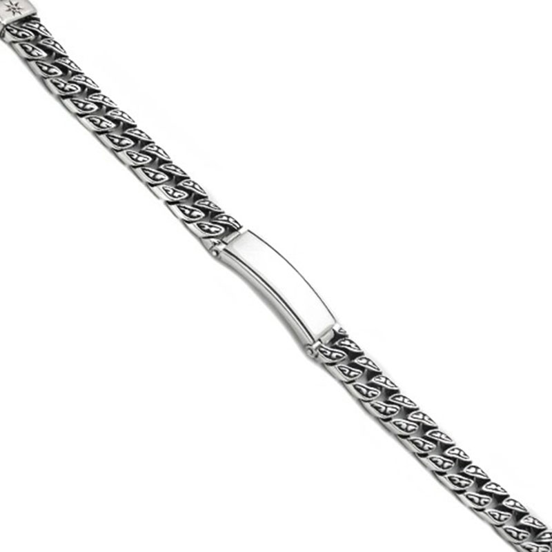 Χειροποίητη Ανδρική Ταυτότητα Ασημένια 925.