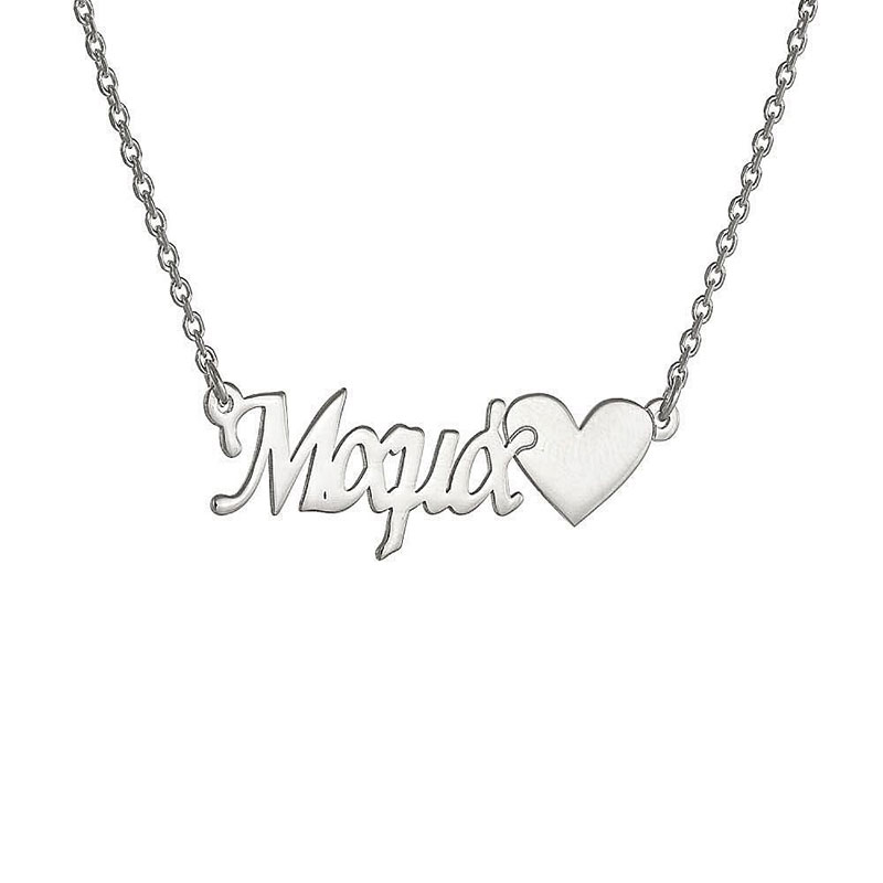 Women’s Silver “Mom” Pendant with Heart, 925 Sterling Silver, Decorated with Natural Pearl.