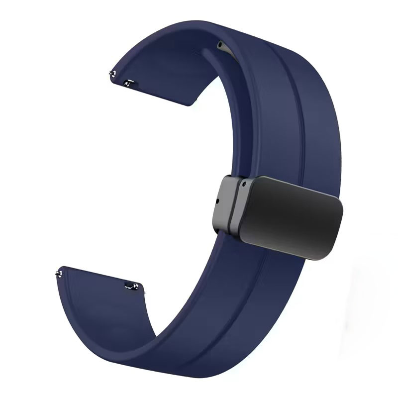 Σπορ Μπλε Λουράκι Σιλικόνης 20mm με Μαγνητικό Κούμπωμα.