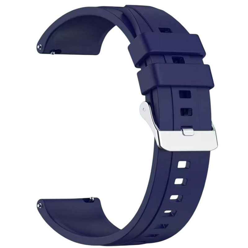 Λουράκι Σιλικόνης 22mm – Μπλε με Λεία Επιφάνεια & Σύστημα Εύκολης Αλλαγής.