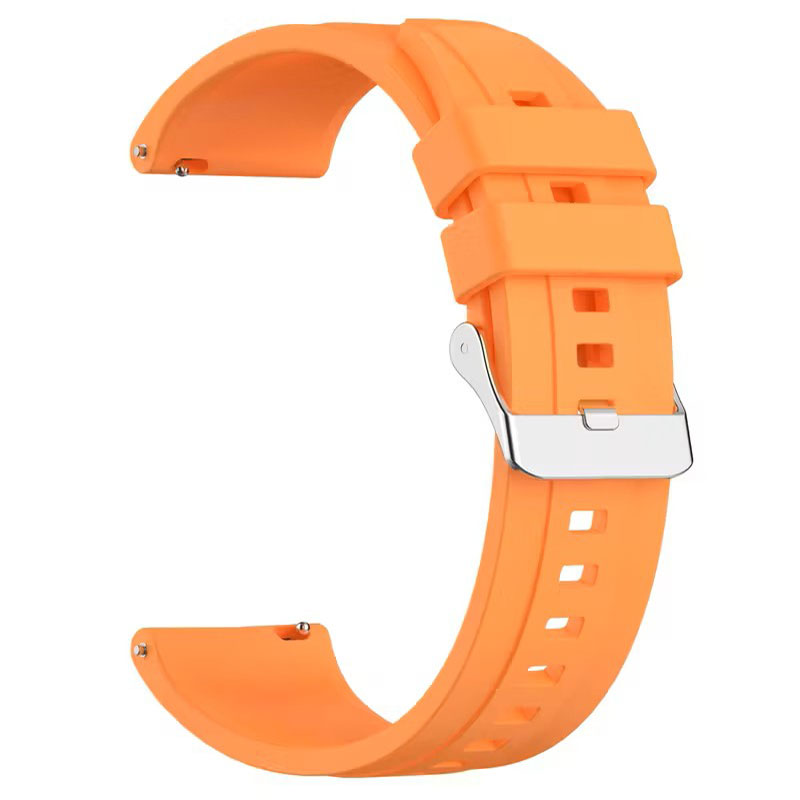 Λουράκι Σιλικόνης 22mm – Πορτοκαλί με Λεία Επιφάνεια & Σύστημα Εύκολης Αλλαγής.