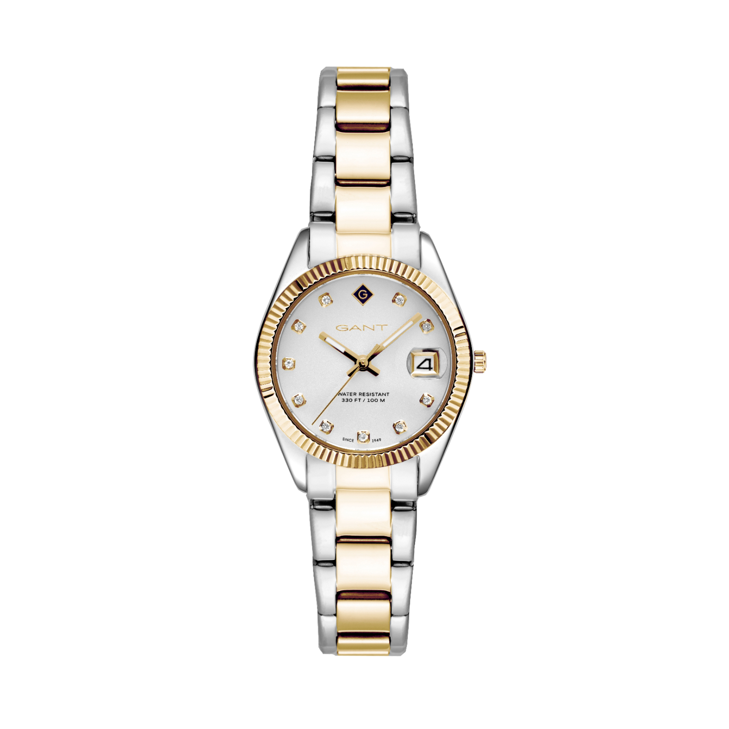 Γυναικείο Ρολόι GANT Sussex Mini – Από Δίχρωμο Ανοξείδωτο Ατσάλι με Λευκό Καντράν & Μπρασελέ.