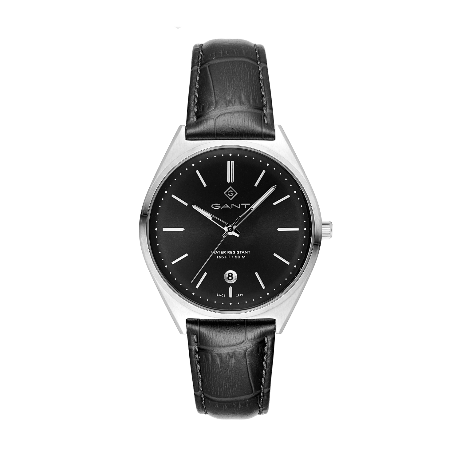 Ανδρικό Ρολόι GANT Abington – Μαύρο Καντράν & Μαύρο Δερμάτινο Λουράκι.