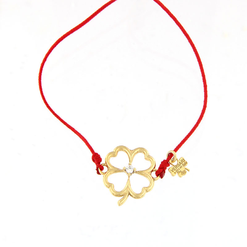 Παιδικό Βραχιόλι με Τετράφυλλο Τριφύλλι από Ασήμι 925 – Επιχρύσωση 24K.