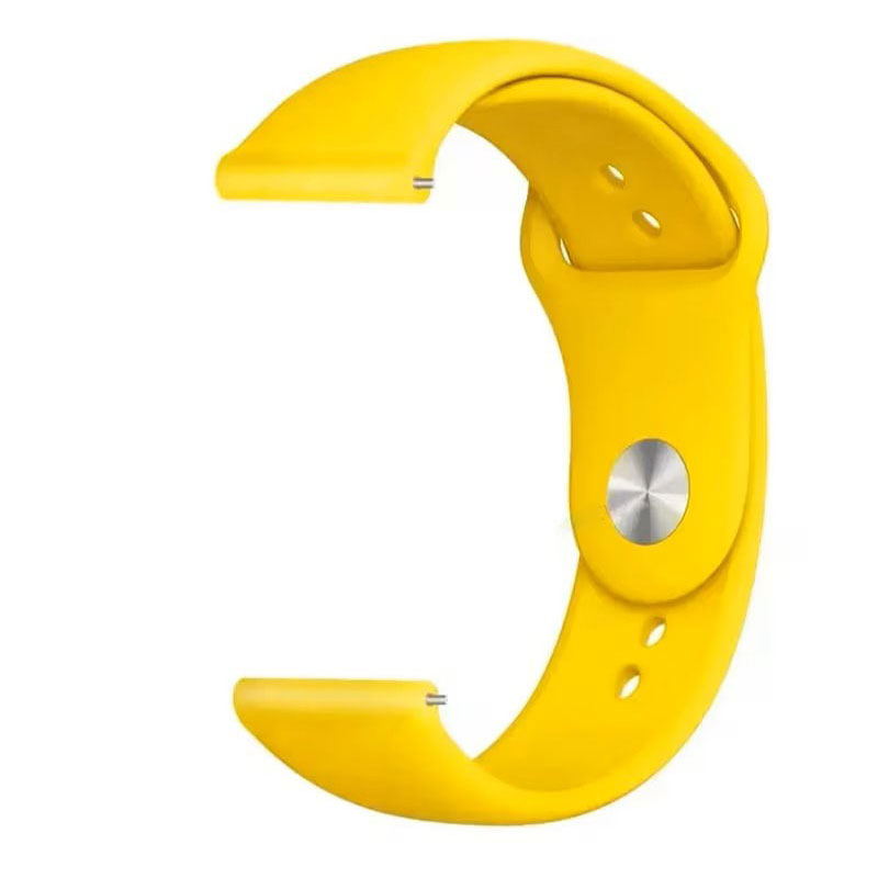 Λουράκι Σιλικόνης 22mm – Κίτρινο με Λεία Επιφάνεια & Σύστημα Εύκολης Αλλαγής.