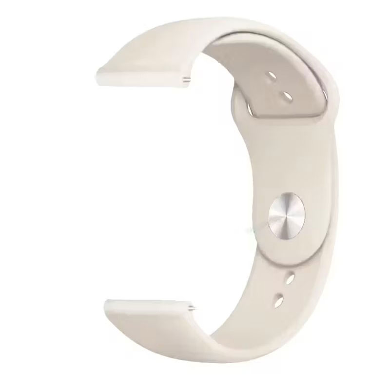 Λουράκι Σιλικόνης 22mm – Ανοιχτό Μπεζ με Λεία Επιφάνεια & Σύστημα Εύκολης Αλλαγής.