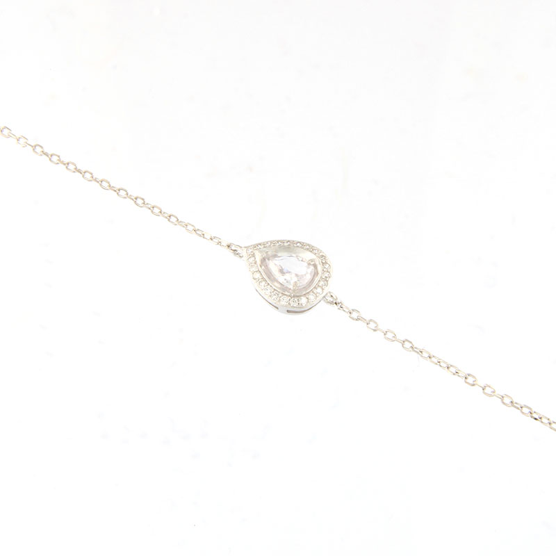 Γυναικείο Ασημένιο Βραχιόλι Ροζέτα 925 με Ζιργκόν.