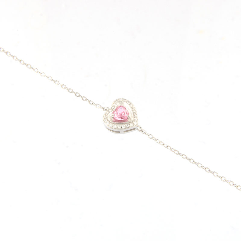 Γυναικείο Ασημένιο Βραχιόλι Ροζέτα 925 με Ζιργκόν.