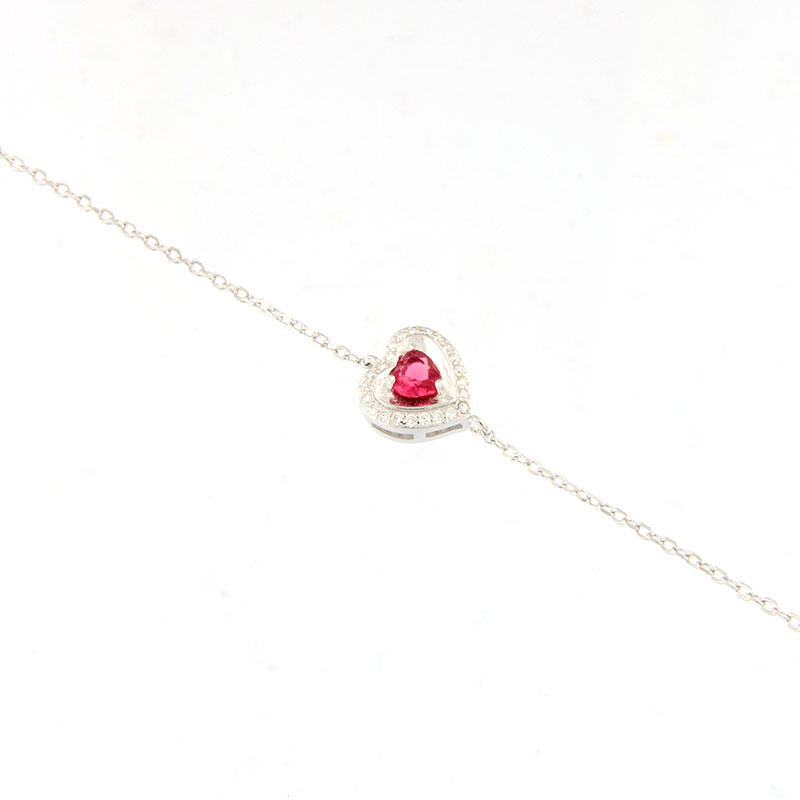 Γυναικείο Ασημένιο Βραχιόλι Ροζέτα 925 με Ζιργκόν.