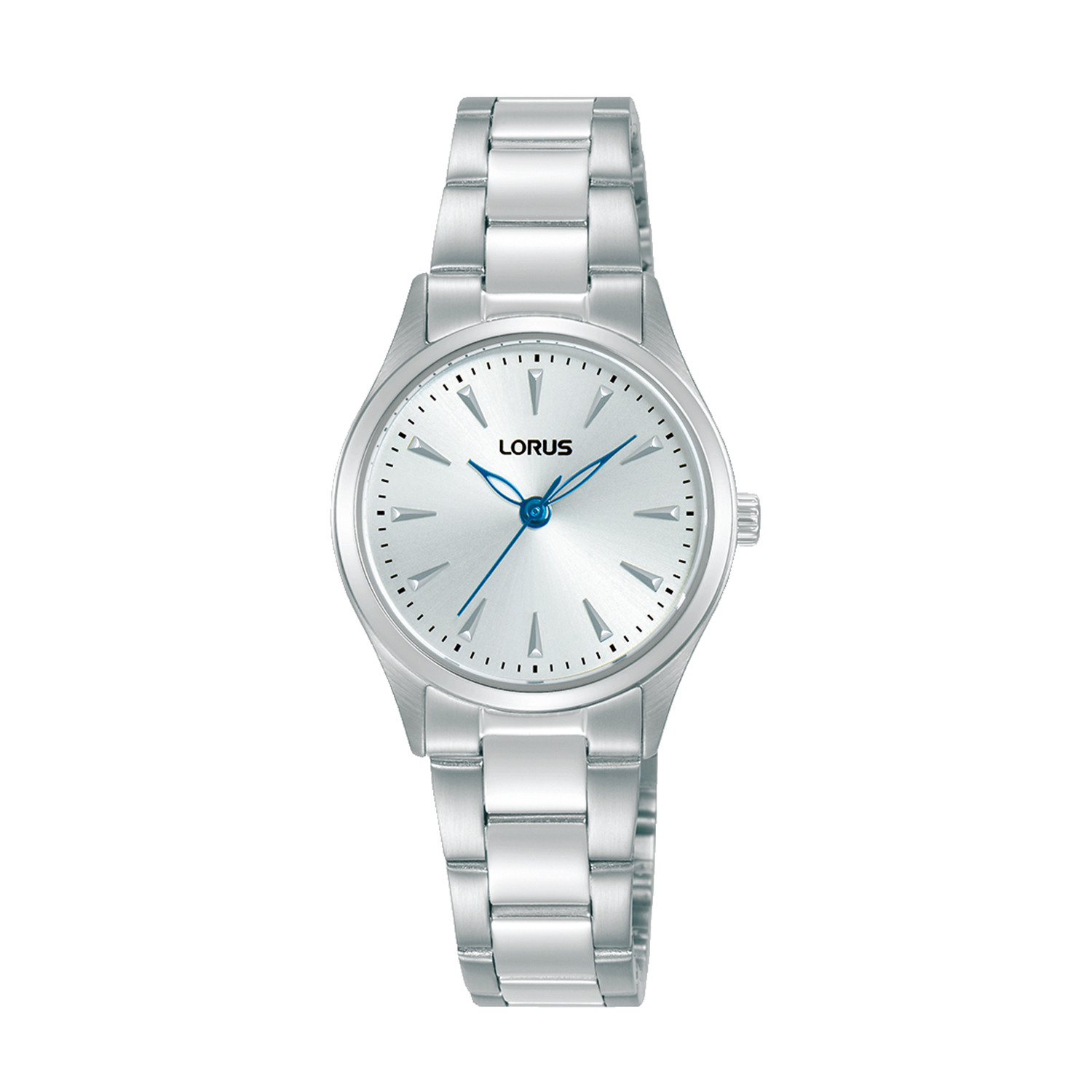Γυναικείο Ρολόι LORUS από Ασημί Ανοξείδωτο Ατσάλι με Λευκό Καντράν & Μπρασελέ.