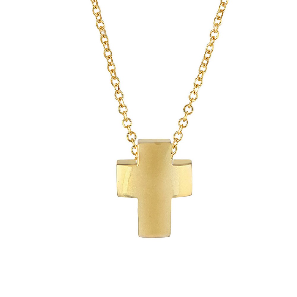Women’s Gold Cross Necklace 9K.