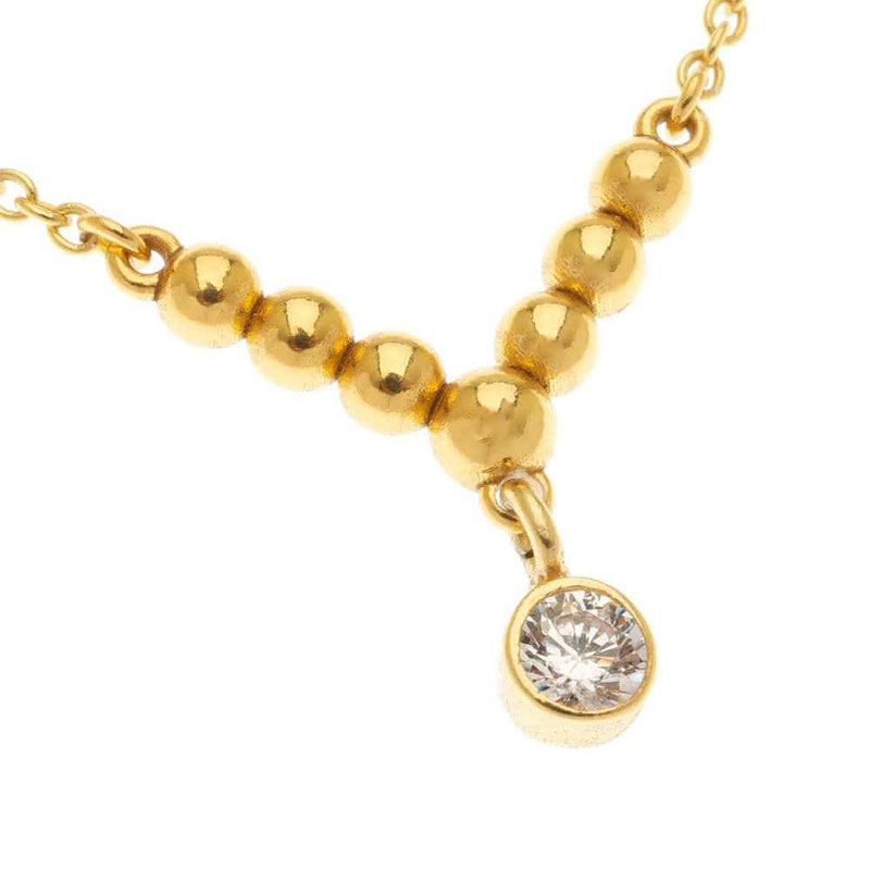 Γυναικείο Επιχρυσωμένο Ασημένιο Κολιέ 925 με Λευκό Ζιργκόν.