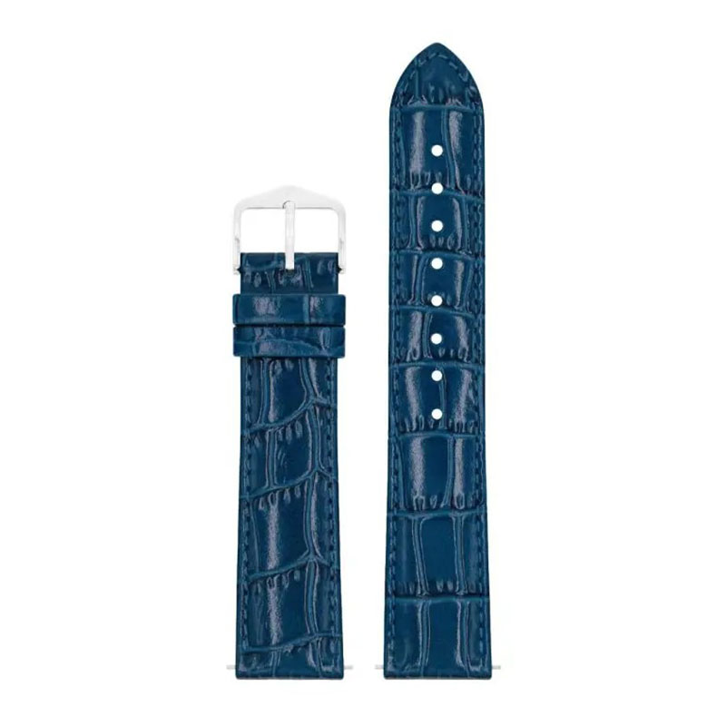 Λουράκι Ρολογιού Hirsch Louisianalook Alligator Μπλε 18mm.
