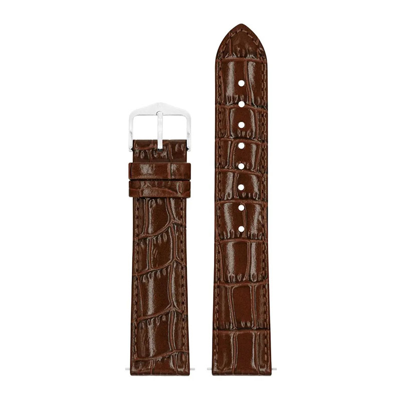 Λουράκι Ρολογιού Hirsch Louisianalook Alligator Καφέ 18mm.
